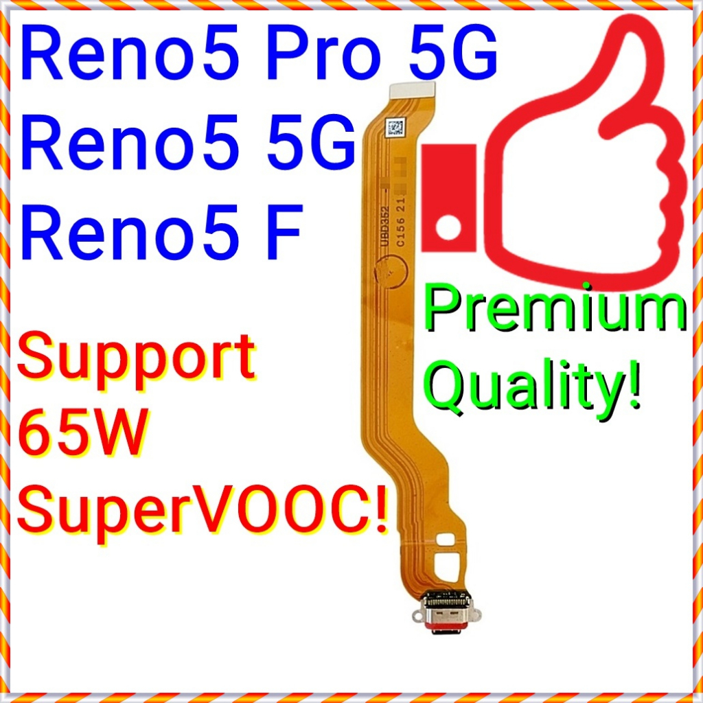 (65W SuperVOOC) NEW ORI Charging Port Board MIC Flex Ribbon for Oppo ...