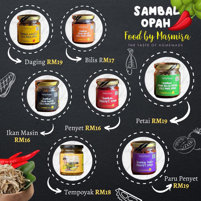 Readystock Sambal Opah Food By Masmira 180g Ikan Masin Kurau Bilis 6275