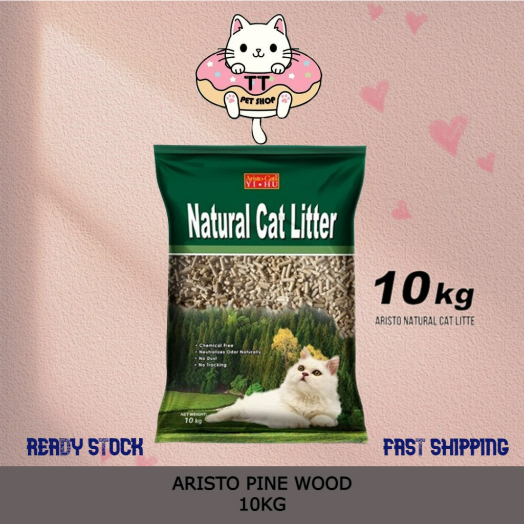 AristoCats Yi.Hu Natural Wooden Pine Cat Litters 10kg/Natural Cat