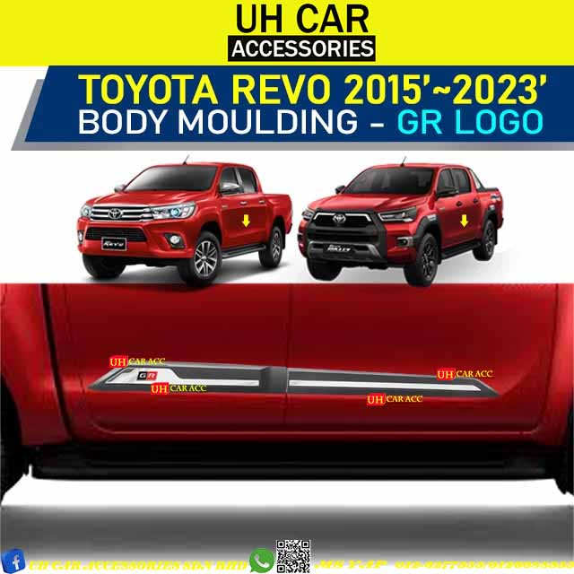 TOYOTA HILUX REVO ROCCO ROGUE 20162023 GR SIDE DOOR CLADDING MOLDING