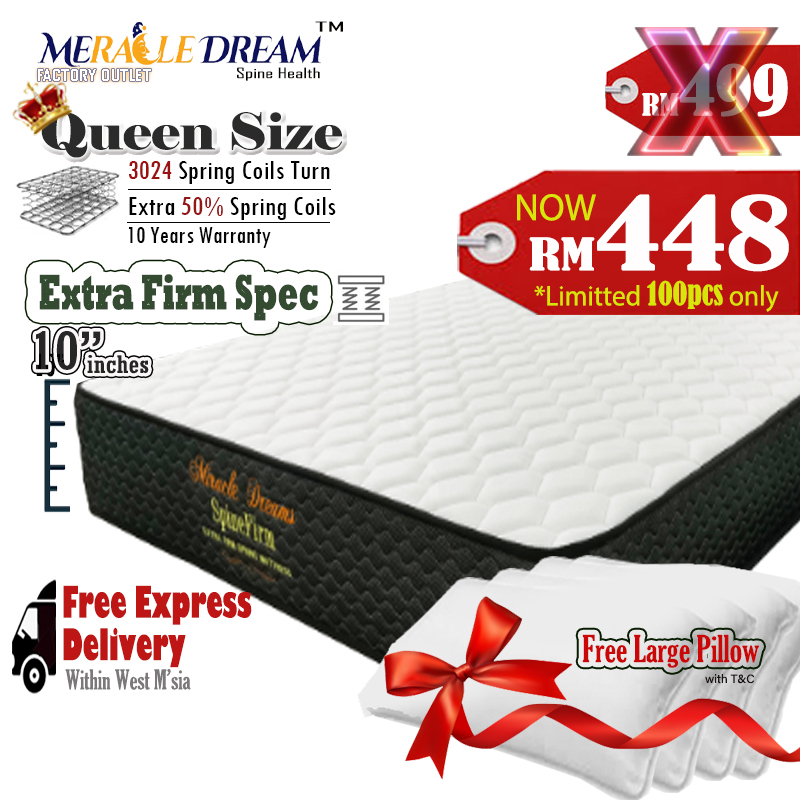 (FREE SHIPPING) Mattress QUEEN TILAM SPINE FIRM MICRO POSTURE SPRING MATTRESS/HOTEL TILAMEXTRA