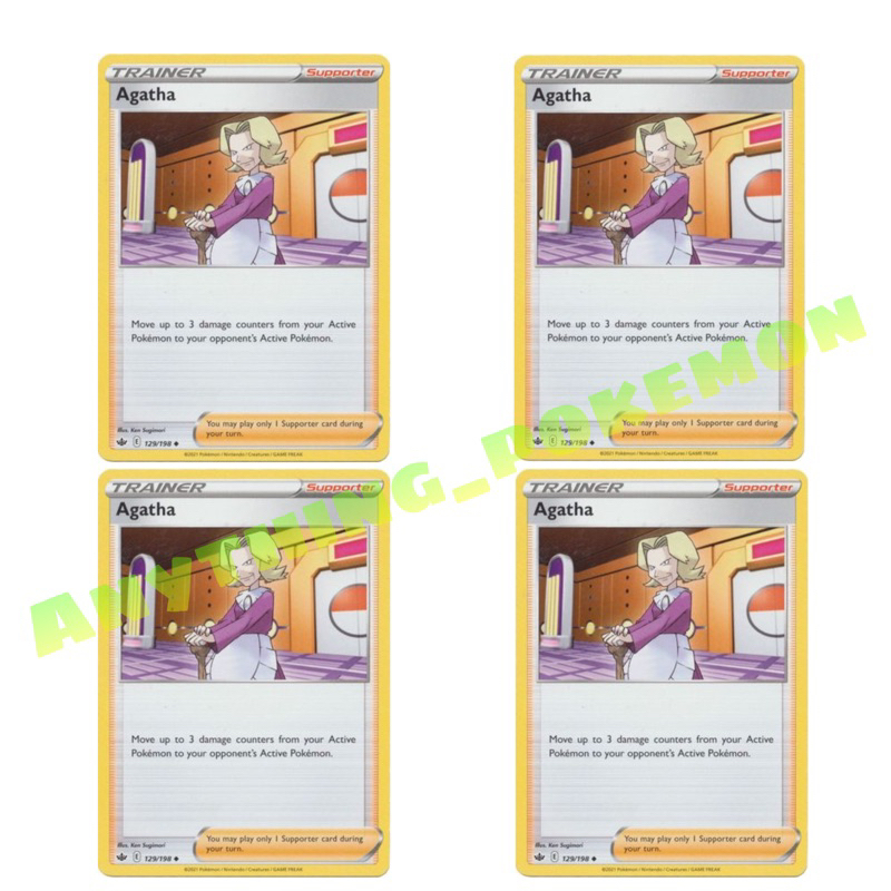 Pokmon Card Trainer - NORMAL/REVERSE HOLO Agatha 129/198 | Shopee Malaysia