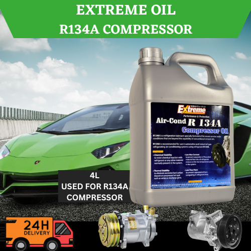 𝗘𝗫𝗧𝗥𝗘𝗠𝗘 𝗖𝗔𝗥 𝗔𝗜𝗥 𝗖𝗢𝗡𝗗 𝗖𝗢𝗠𝗣𝗥𝗘𝗦𝗦𝗢𝗥 𝗢𝗜𝗟 𝗥134𝗮(4𝗟) Shopee Malaysia