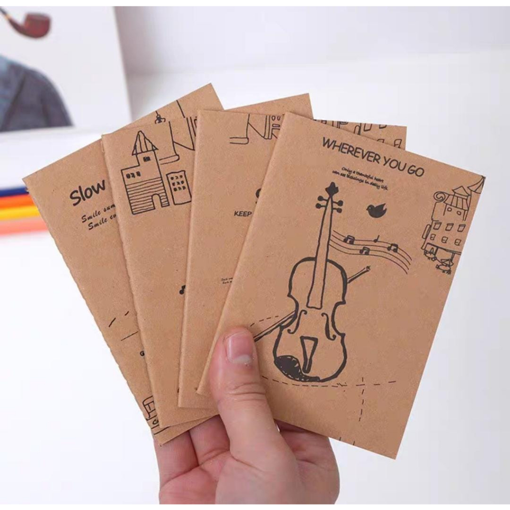 Ready Stock【1 PCS】 Retro Notebook Mini Pocket Notepad Student Office ...