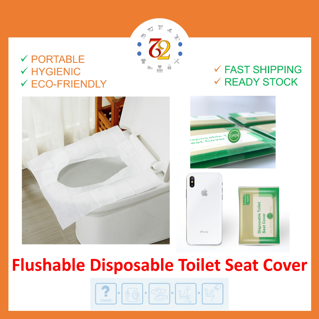 Flushable Disposable Toilet Seat Cover Paper / Kertas Perlindungan