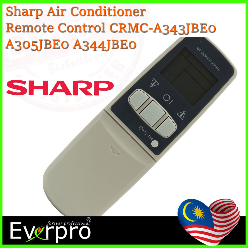 Sharp Air Conditioner Remote Control CRMCA343JBE0 A305JBE0 A344JBE0