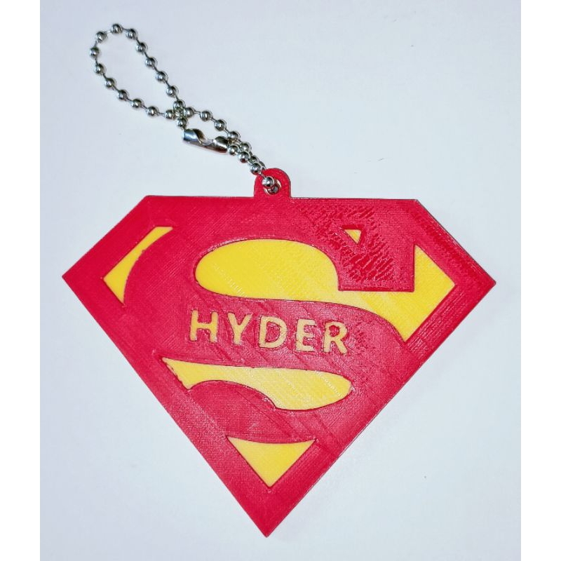 CUSTOMISED Superman Logo Bag Tag / Travel Luggage name tag / School bag