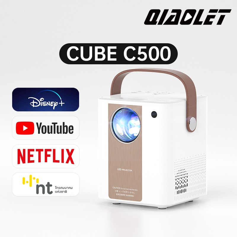 🔥COD QIAOLET Projector Android 9.0 Mini Projector C500 Series 720P HD