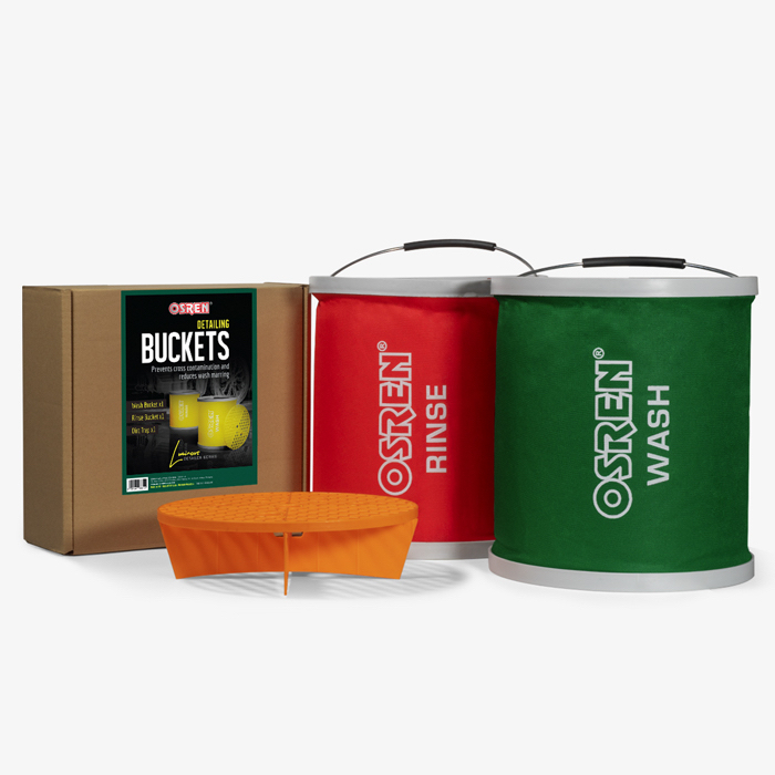 OSREN Luminous Detailing Buckets Wash&Rinse Bucket with Dirt Trap