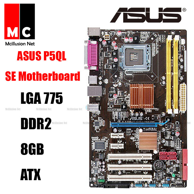 Asus G41M P5G41TM LX2 P5G41TM LX3 PLUS P5QL SE Desktop Motherboard