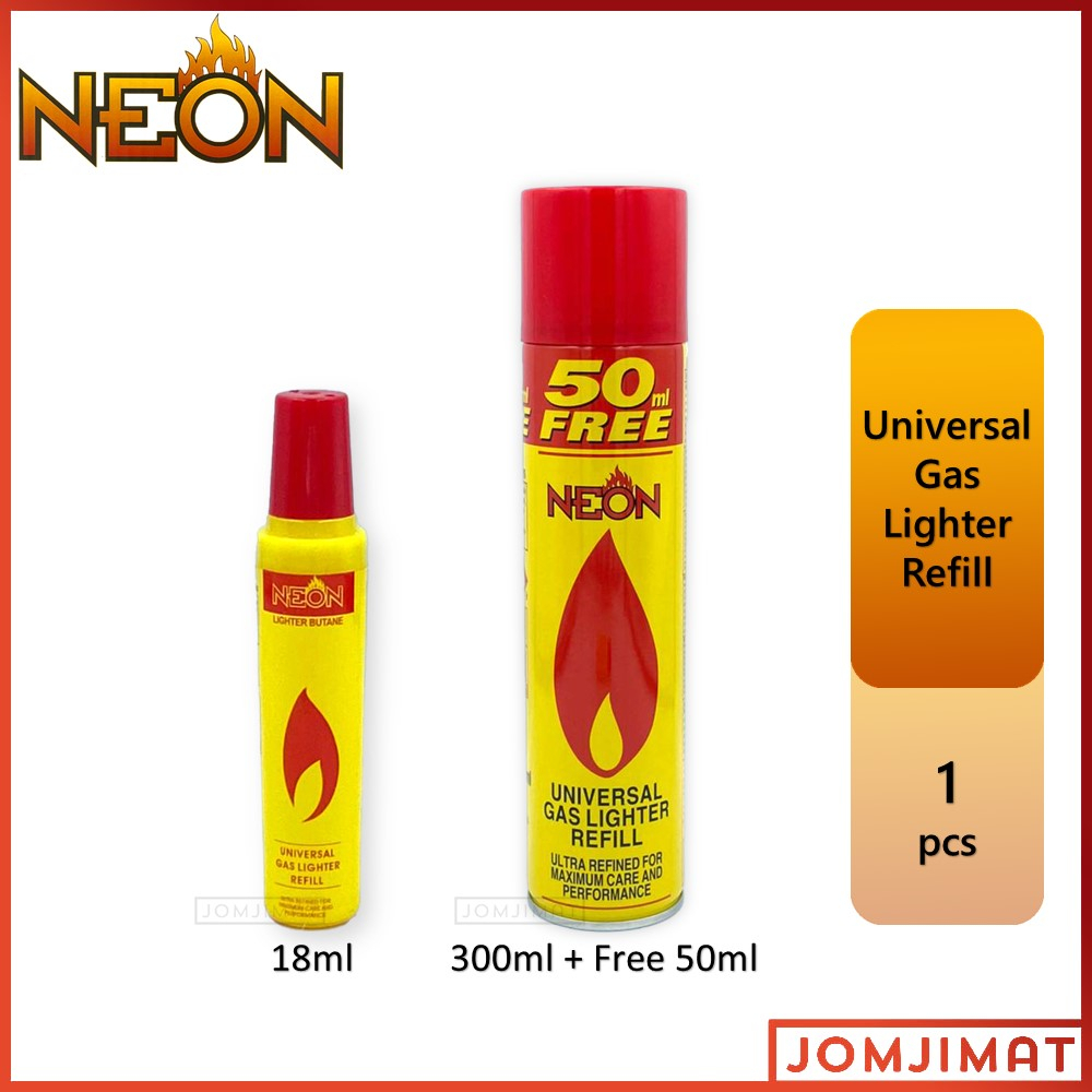 Neon Universal Gas Lighter Refill 18ml / 300ml + Free 50ml / Isi Ulang