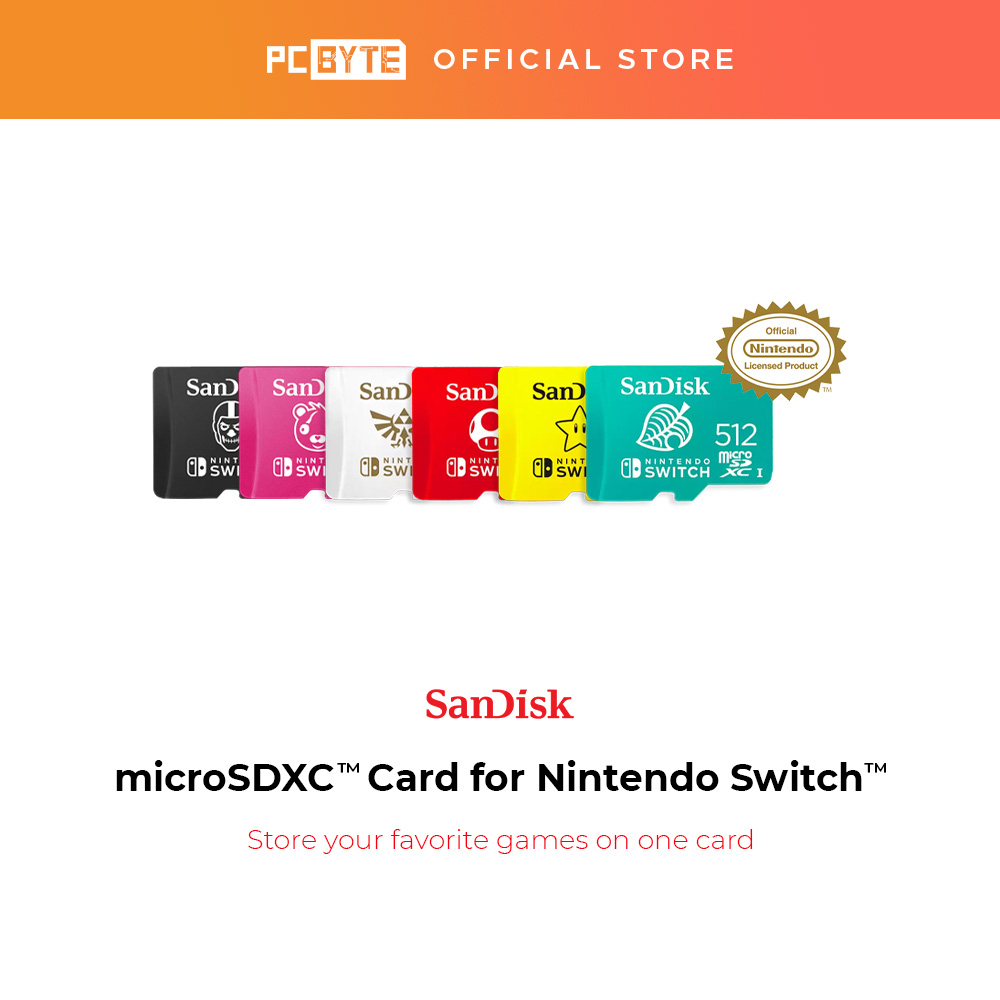 SanDisk MicroSDXC Cards for Nintendo Switch [64GB/128GB/256GB/512GB