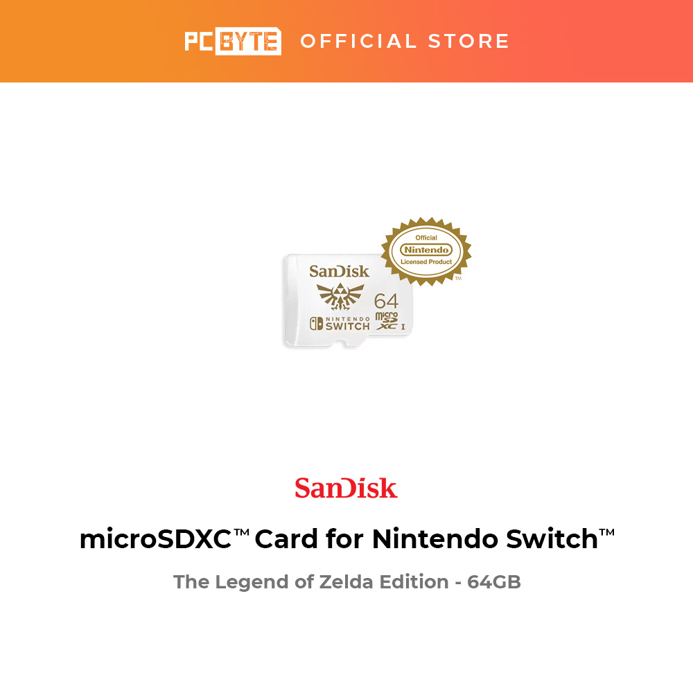 Official Sandisk microSDXC Card 64GB for Nintendo Switch [ Zelda Edition ]  NEW