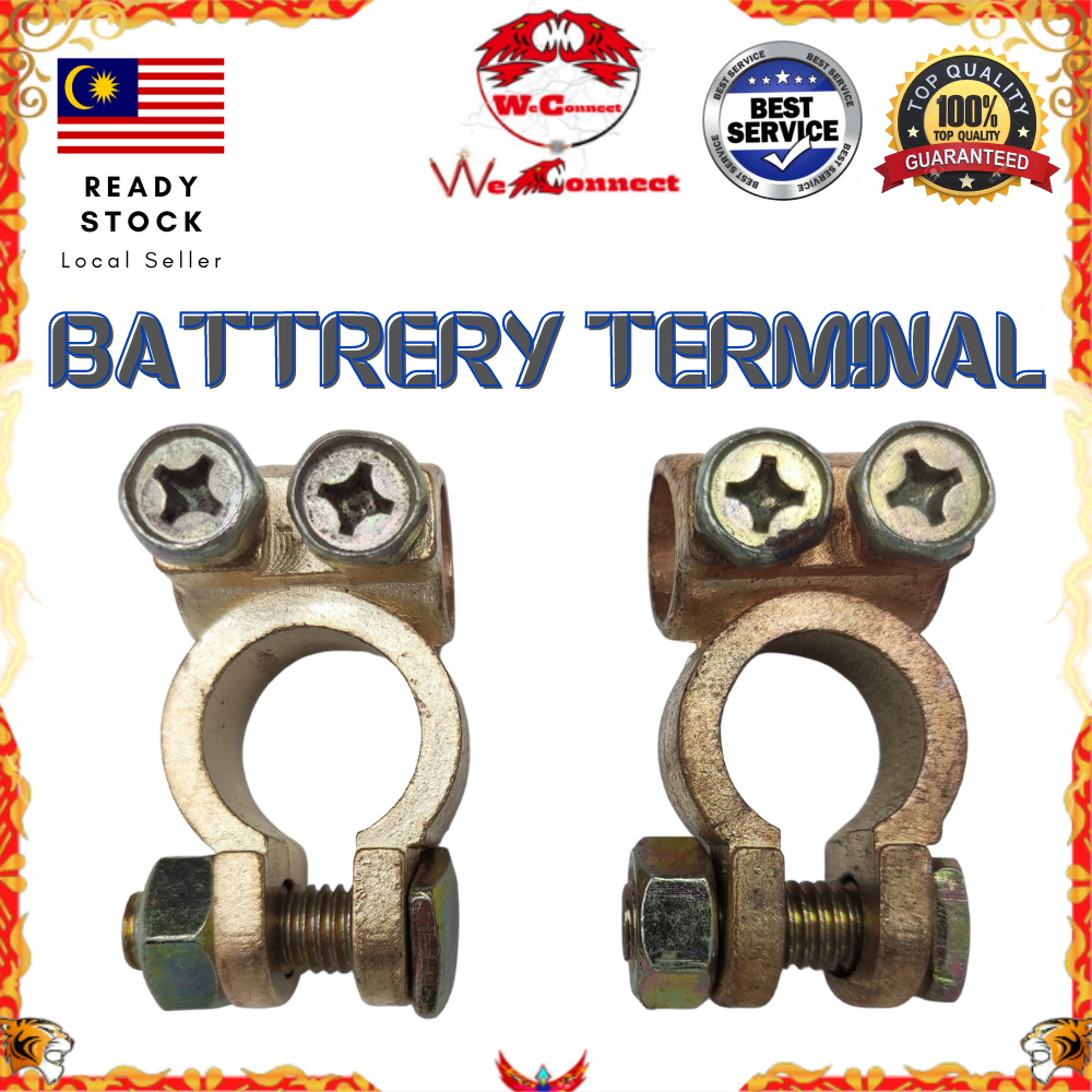 WeConnect Universal Car Battery Terminal Clamp Clips Connector Copper ...
