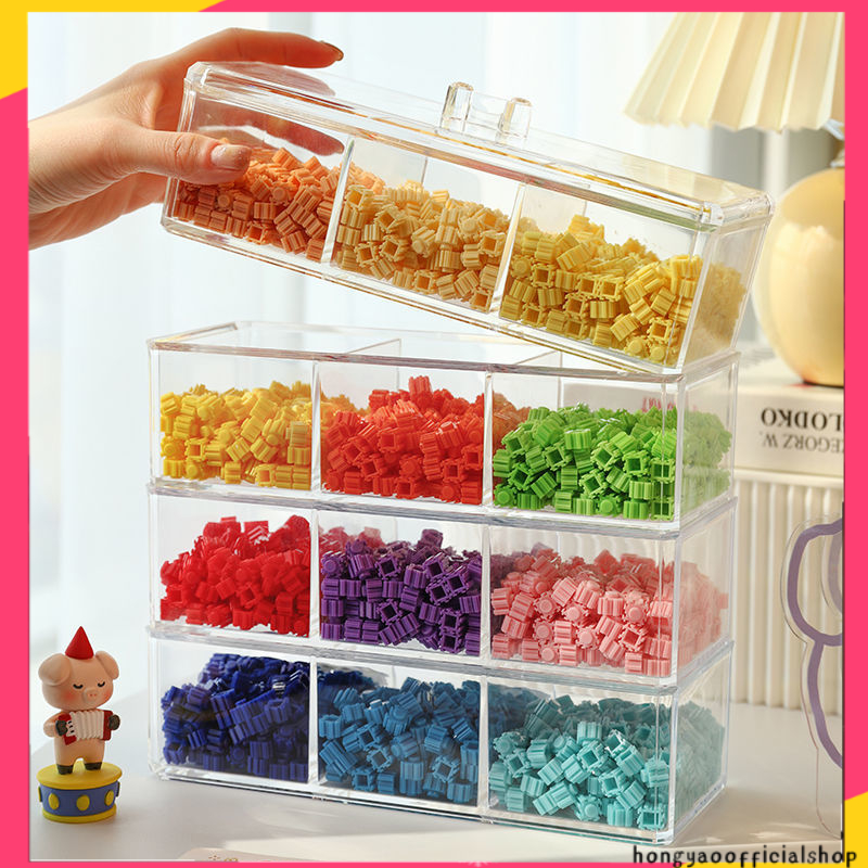 Micro building blocks small particles LEGO parts storage box sorting ...