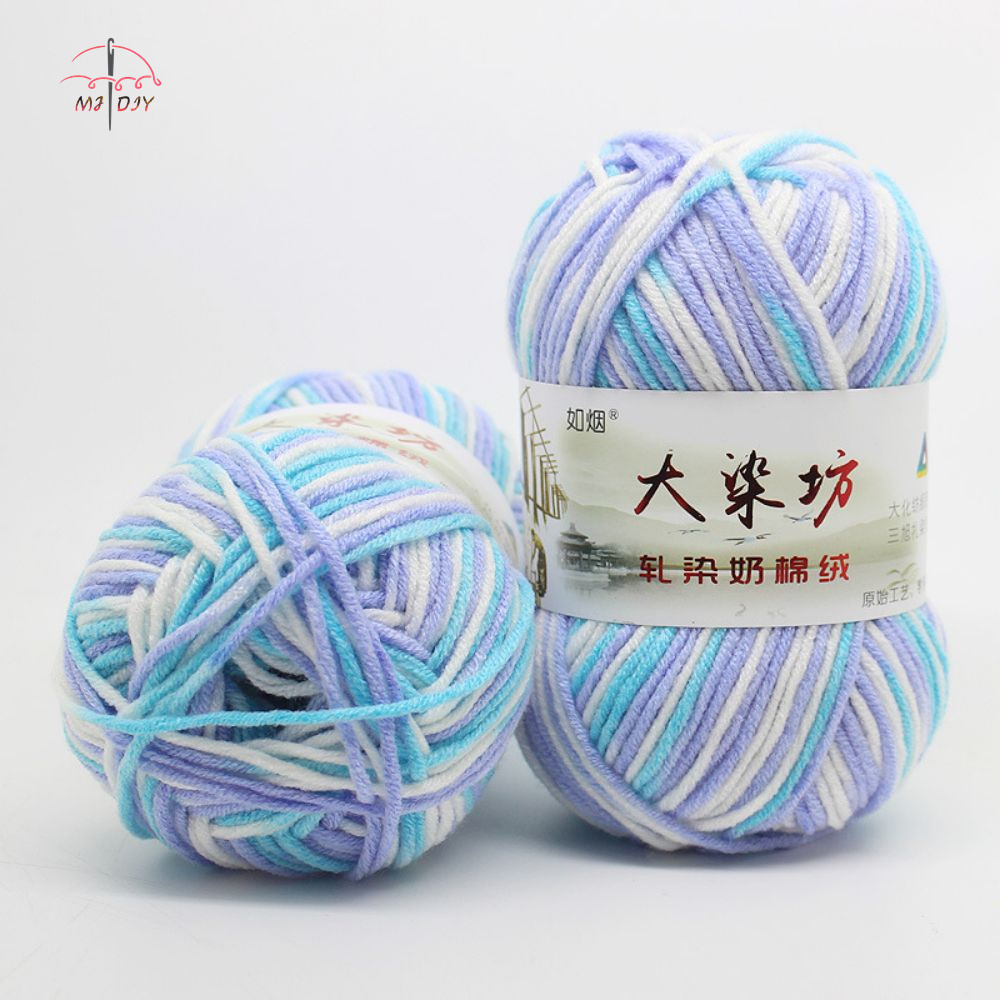 5ply Yarn(Mix) Crochet Knitting Yarn 5 Ply Milk Cotton Benang Kait/Yarn ...