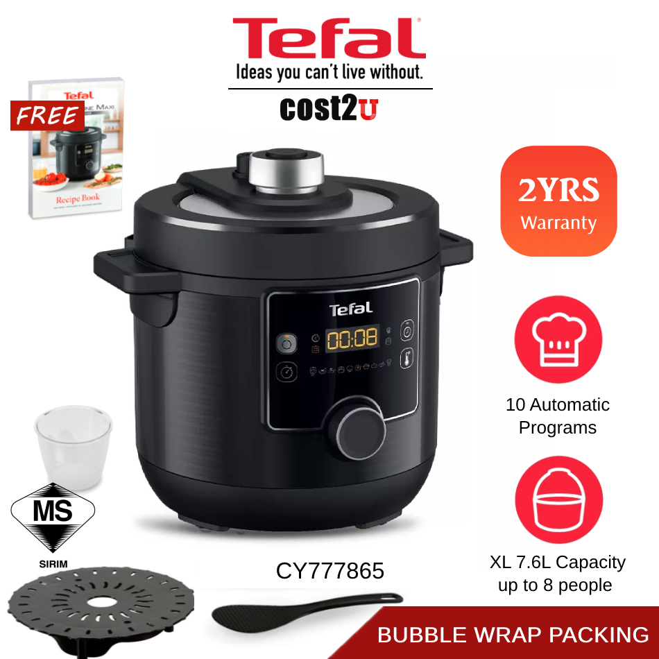 Tefal Turbo Cuisine Maxi Multicooker 7.6L CY7778 (Pressure Cooker Multi Cooker Food Steamer