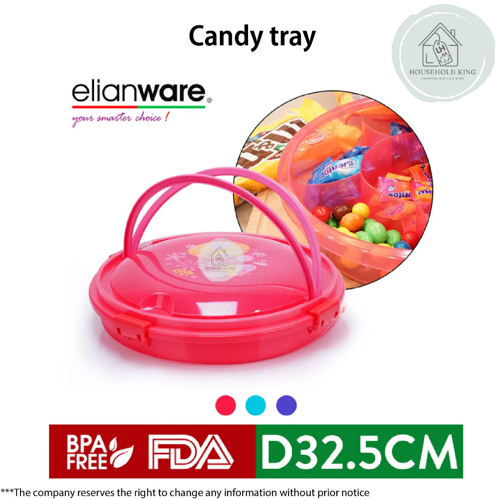 Elianware 6 Compartments Colourful Candy Tray/ Bekas Kuih Raya/ Candy