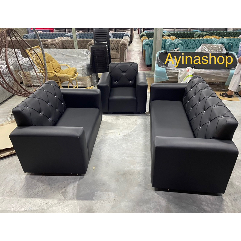 PVC Sofa Set 3+2+1 Seater Living Room Sofa Set Office Sofa Aera Perak