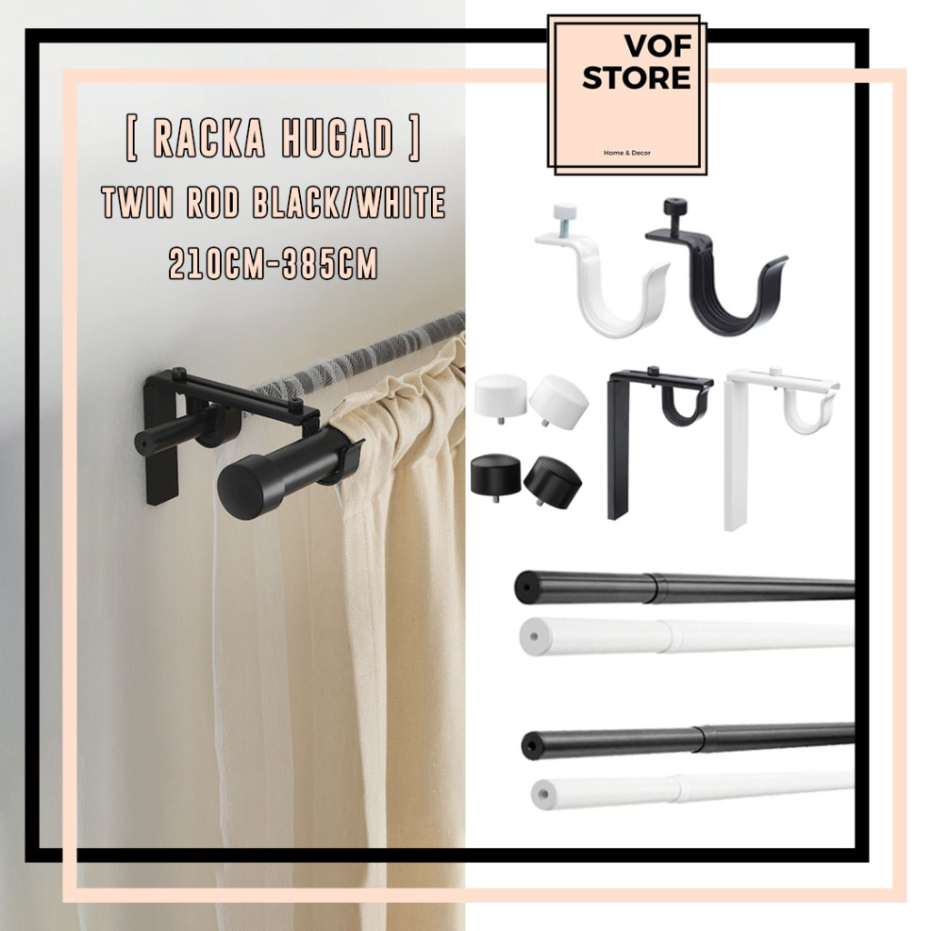 [210385CM] IKEA RACKA HUGAD CURTAIN ROD HOLDER WALL BRACKET RAFFIG