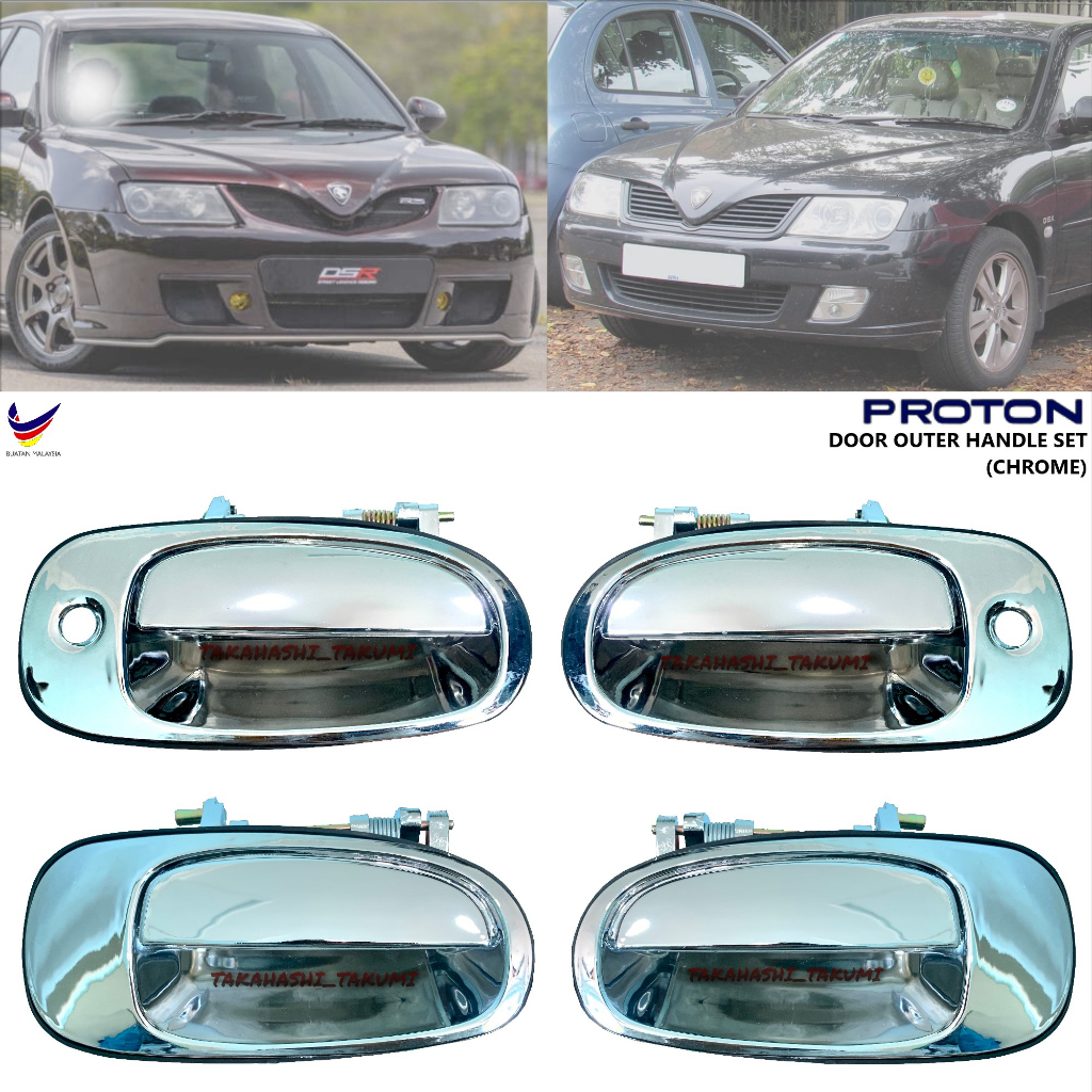 Proton Waja MMC CPS Campro (2000) Chrome Full Front Rear Door Outer