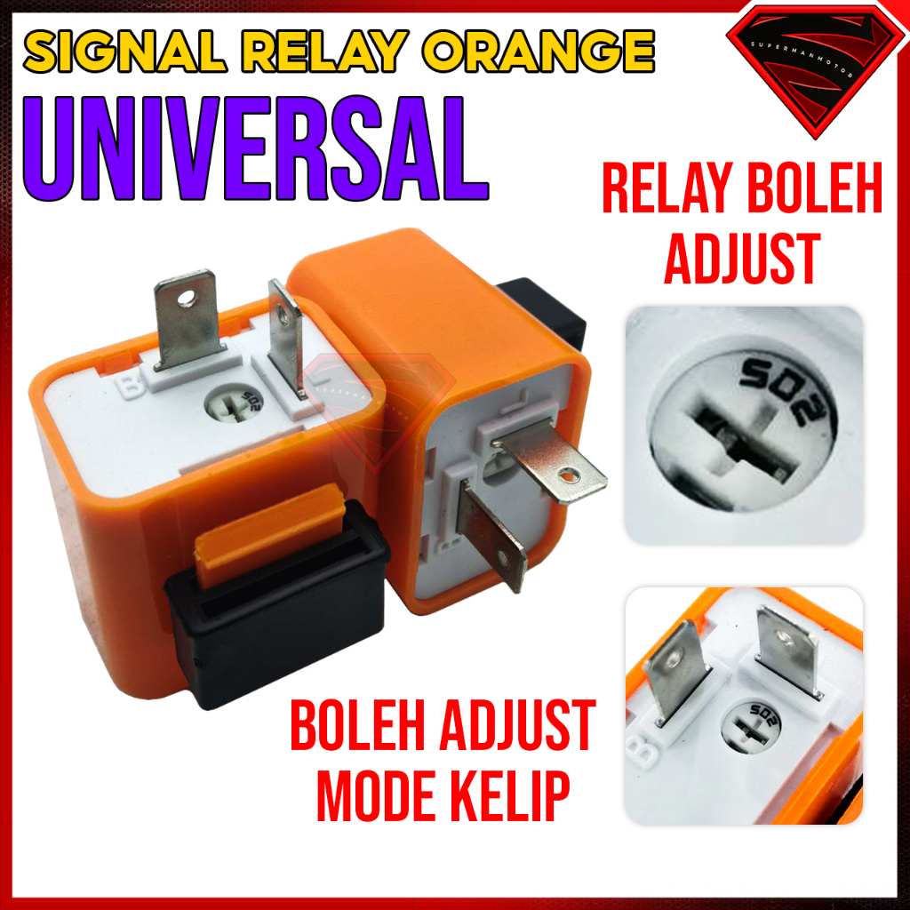 SIGNAL FLASHER RELAY UNIVERSAL ADJUSTABLE LED BLINKER RELAY HAZARD