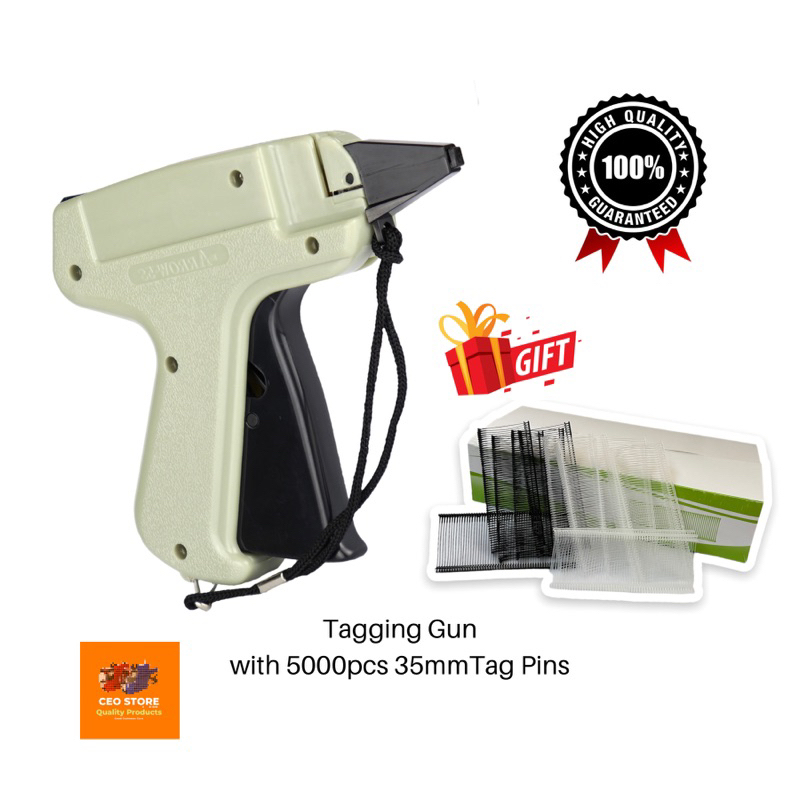 Tagging Gun Price Label Tag Gun Arrow with 5000pcs Tag Pins 35mm Tag