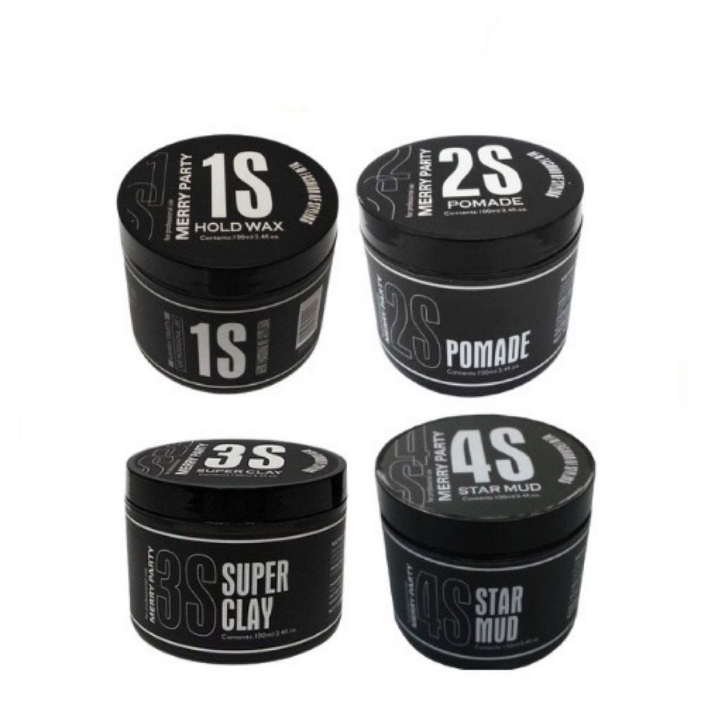 MP Merry Party MP 1S Hold Wax/2S Pomade/3S Super Clay/4S Star Mud 100ml ...