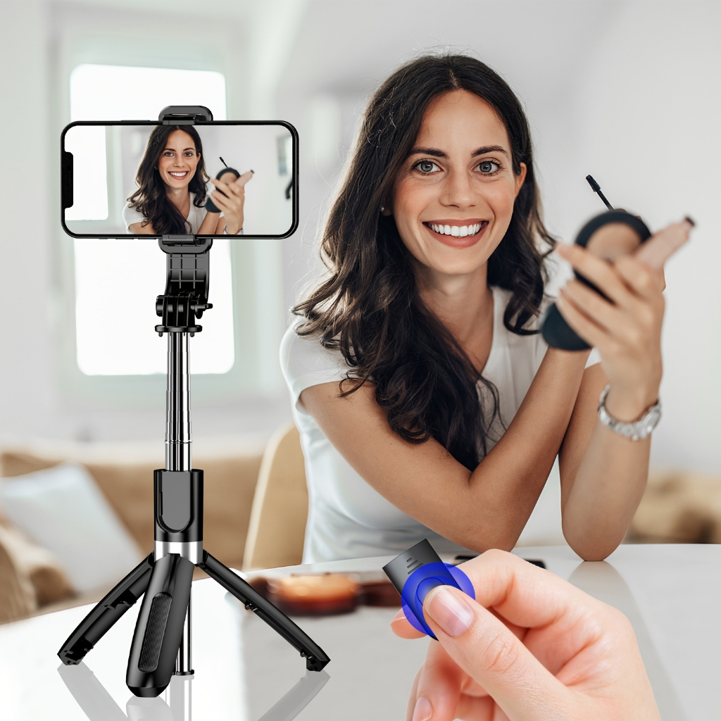 360° Rotate Selfie stick tripod 3 in 1 Wireless Bluetooth For iPhone