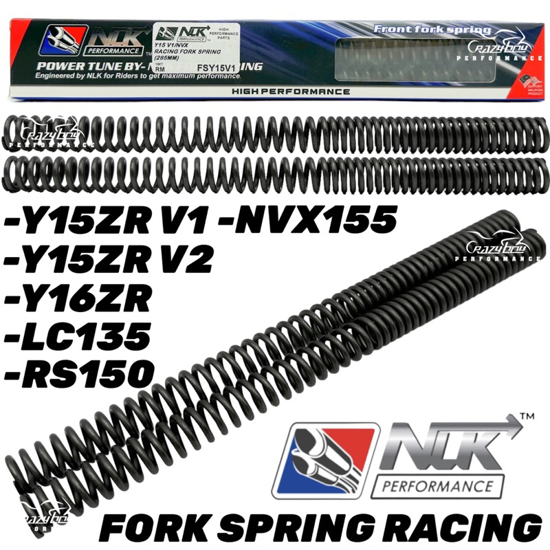 NLK PERFORMANCE RACING FORK SPRING FORK OIL Y15ZR V1 V2 LC135 Y16ZR ...