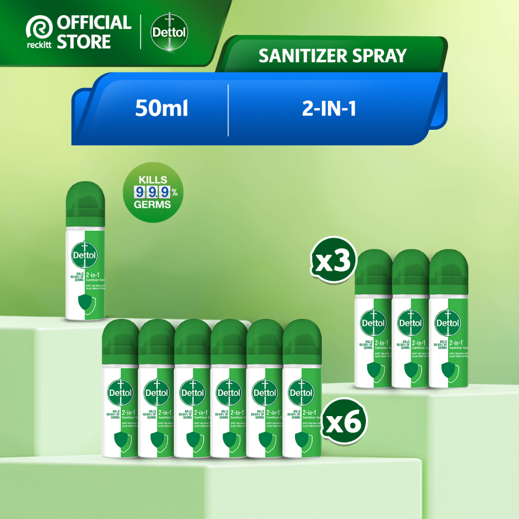 Dettol Antibacterial 2in1 Hand Sanitiser Spray Bundle Shopee Malaysia