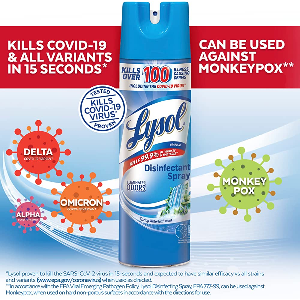 Lysol Disinfectant Spray Kills Viruses & Bacteria Penyembur Penghapus