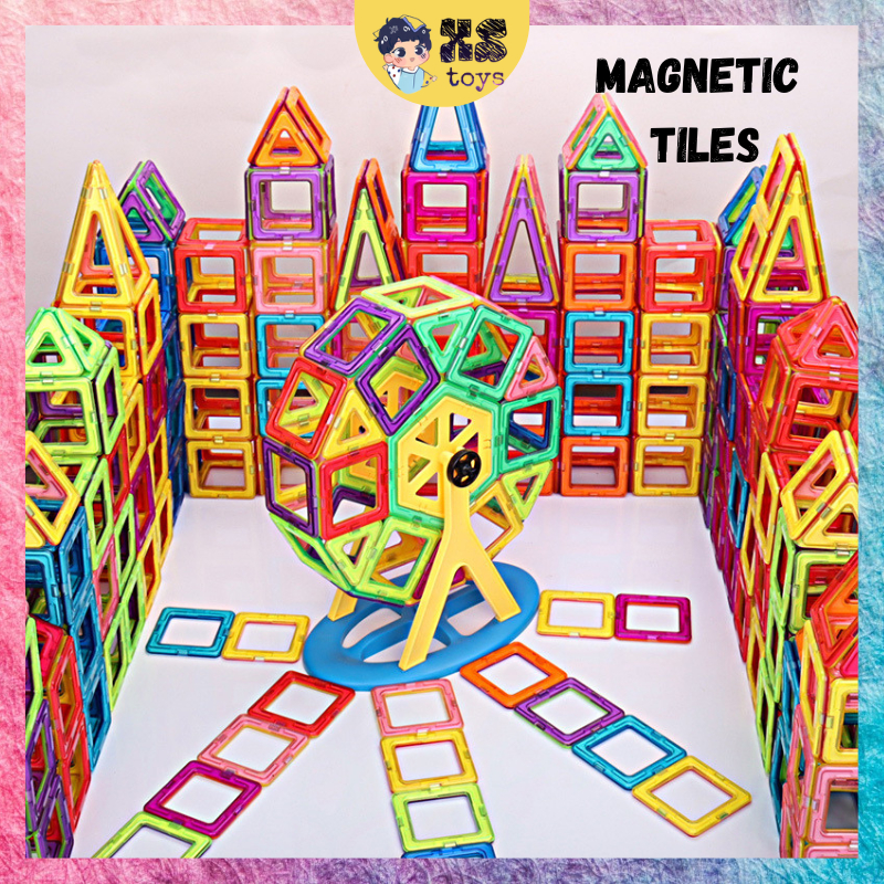 (Free Box) 46/84/148pcs Tiles Building Blocks Ferris Wheel Set