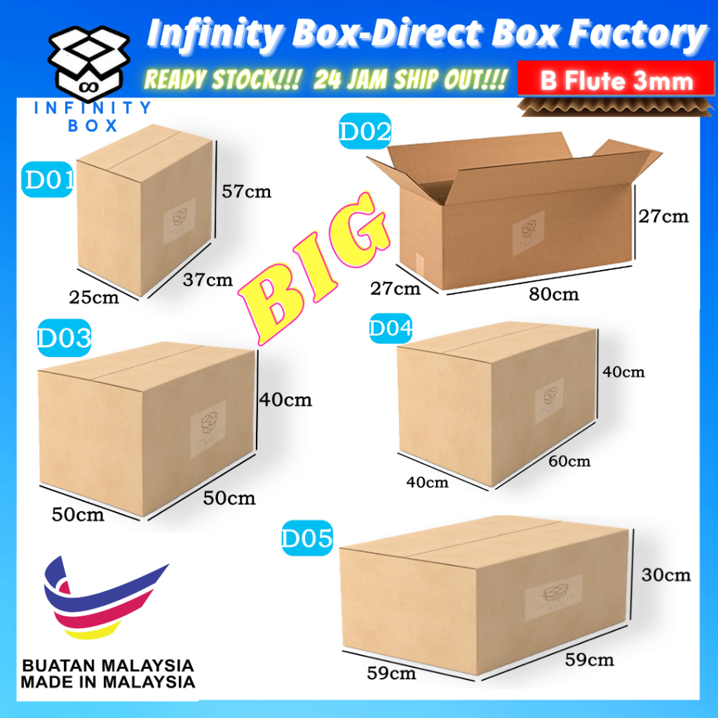 BIG Size Box Moving Box Kotak Besar Kotak Pindah Rumah Packaging Box ...