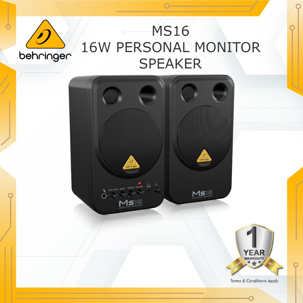 BEHRINGER MS16 Active 16-Watt Personal Monitor System / Pair | Shopee ...