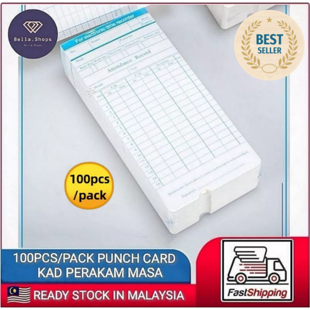 Punch Card For Time Recorder Punch Card Machine / Kad Perakam Masa
