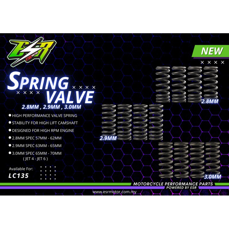 SPRING VALVE RACING ESR MOTOR 200 Original Shopee Malaysia