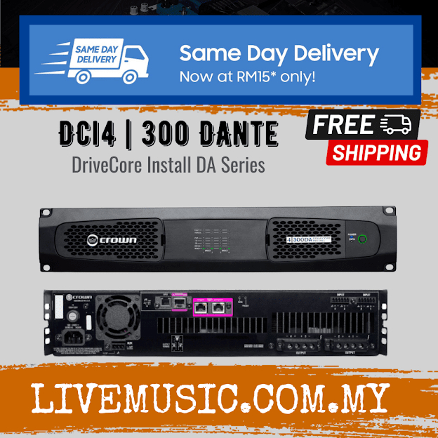 Crown DCi 4|300DA Power Amplifier With Dante ( DCi-4|300DA / DCi4|300DA ...