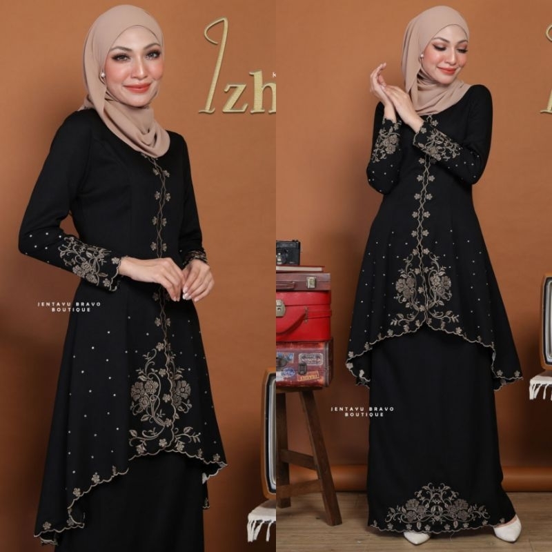 S 4xl Izhani Kebarung Modern Sulam Plus Size Nikah Tunang Annual