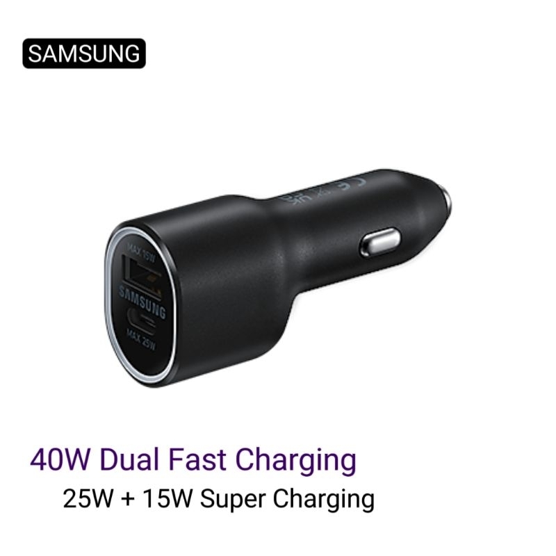Samsung A14 5G A53 5G Car Charger Adapter 25W+15W Dual USB Port Support