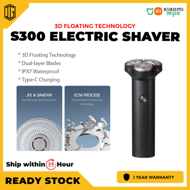 XIAOMI MIJIA S300 Electric Shaver 3D Floating Technology Dual-Layer ...