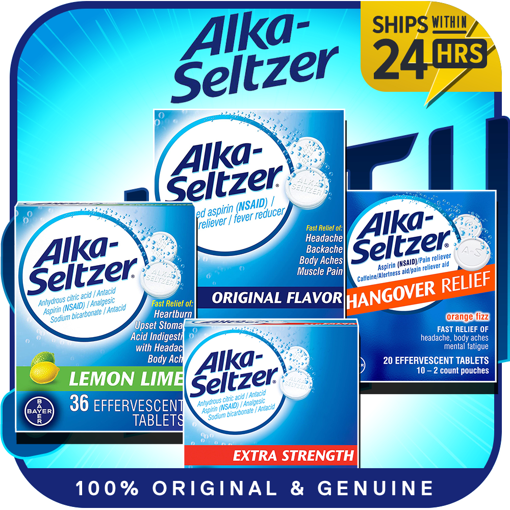 Alka-Seltzer Effervescent Tablets | Original | Lemon Lime | Extra ...