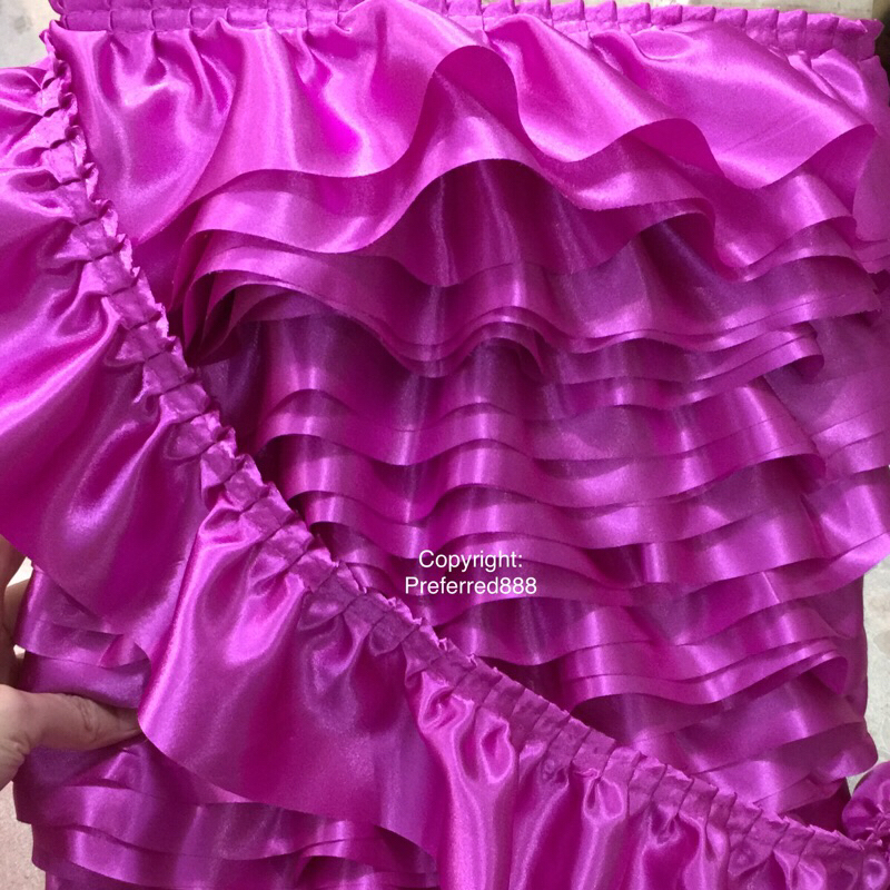 ️ ROPOL / RAPUN RENDA Kedut Siap * RUFFLE LACE * jenis Kain SATIN ...