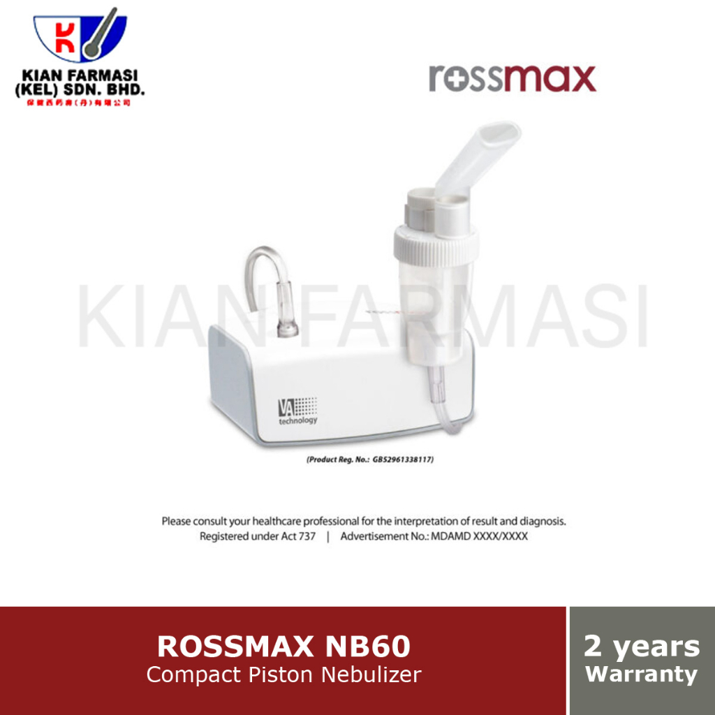 ROSSMAX NB60 Mini Compact Piston Nebulizer (Home Use) Shopee Malaysia