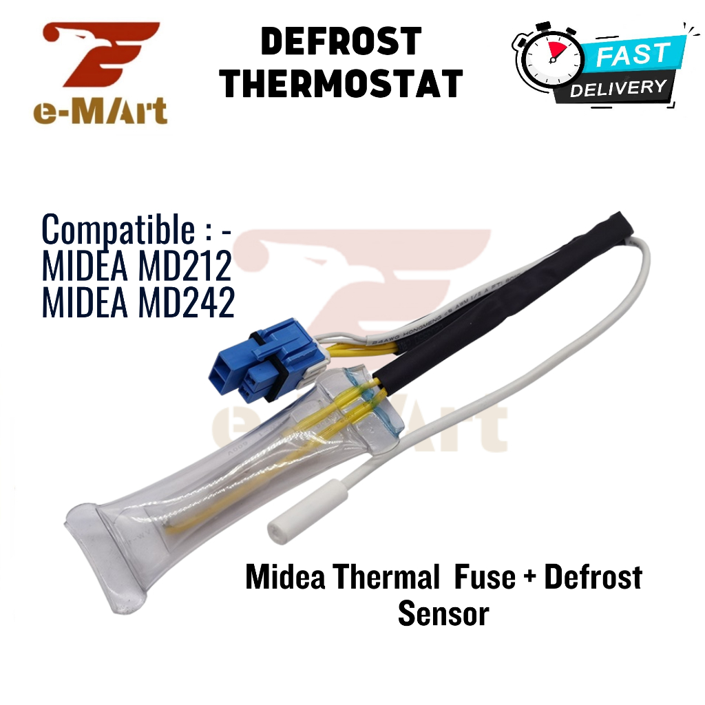 Defrost Sensor + Thermal Fuse Midea (Original) [ Ready Stock] Shopee