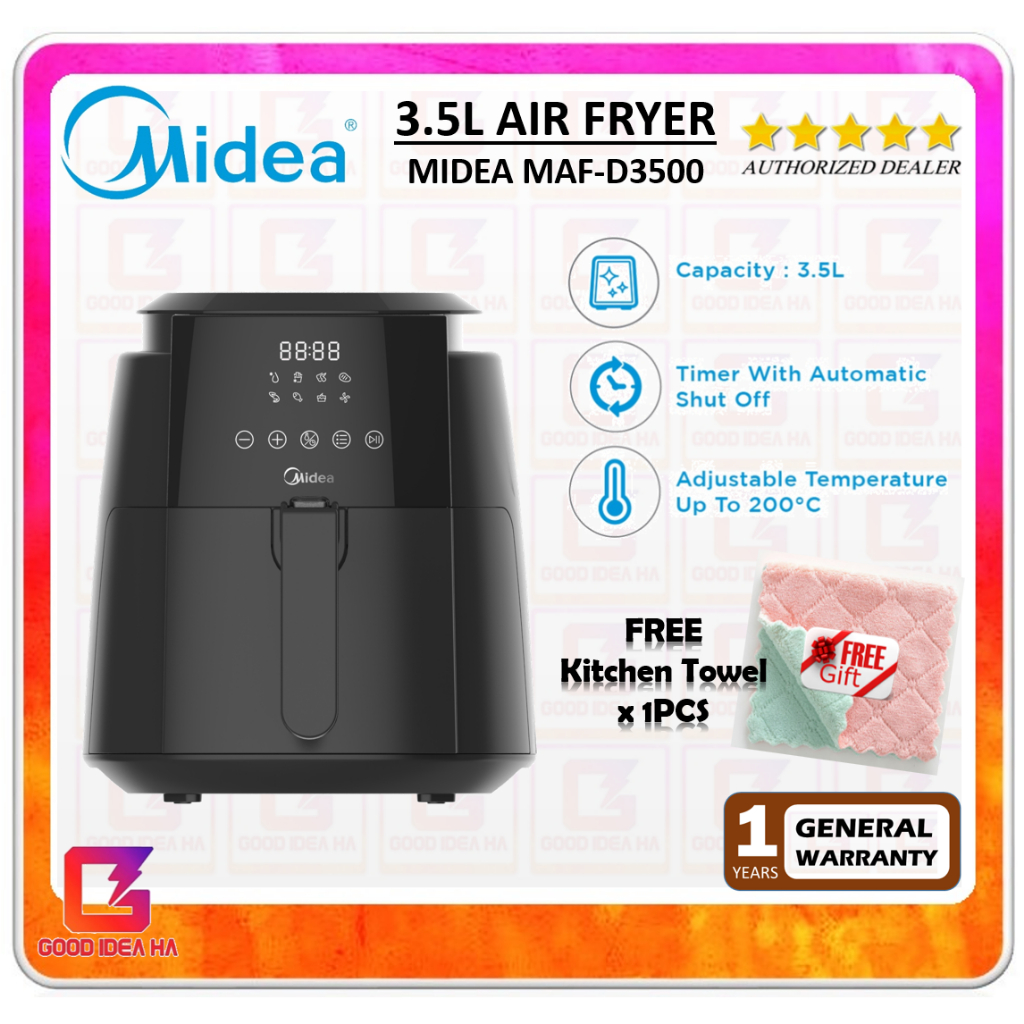 Midea 3.5L Air Fryer Digital MF-CN35B – Appliance World