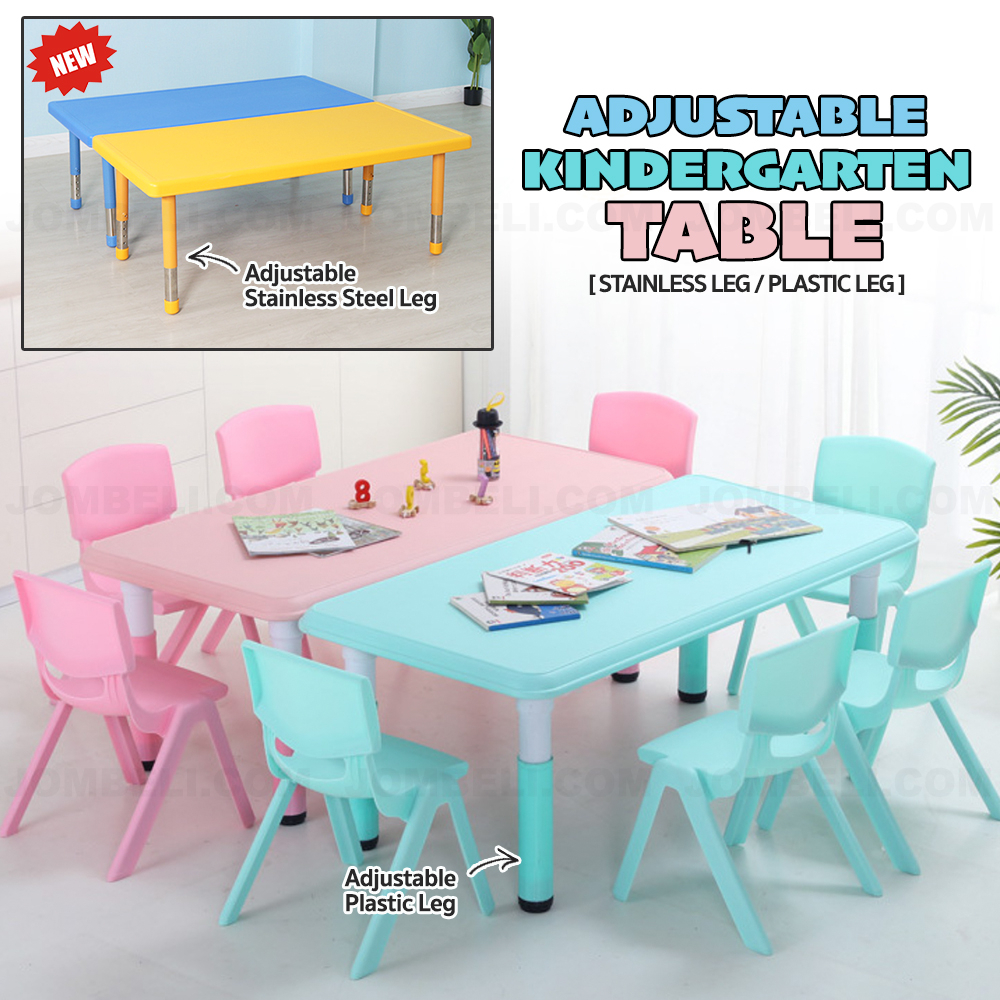 Kids study Japanese tatami ADJUSTABLE KINDERGARTEN TABLE [STAINLESS LEG