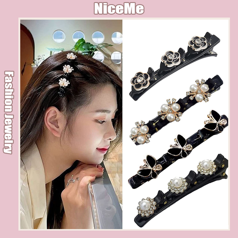 Pearl Rhinestone Small Flower Hair Clip Bangs Broken Hair Side Clip ...