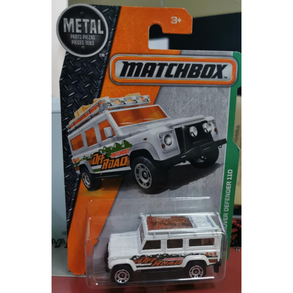 Matchbox Land Rover Defender 110 4X4 White Diecast Model 4WD Truck ...