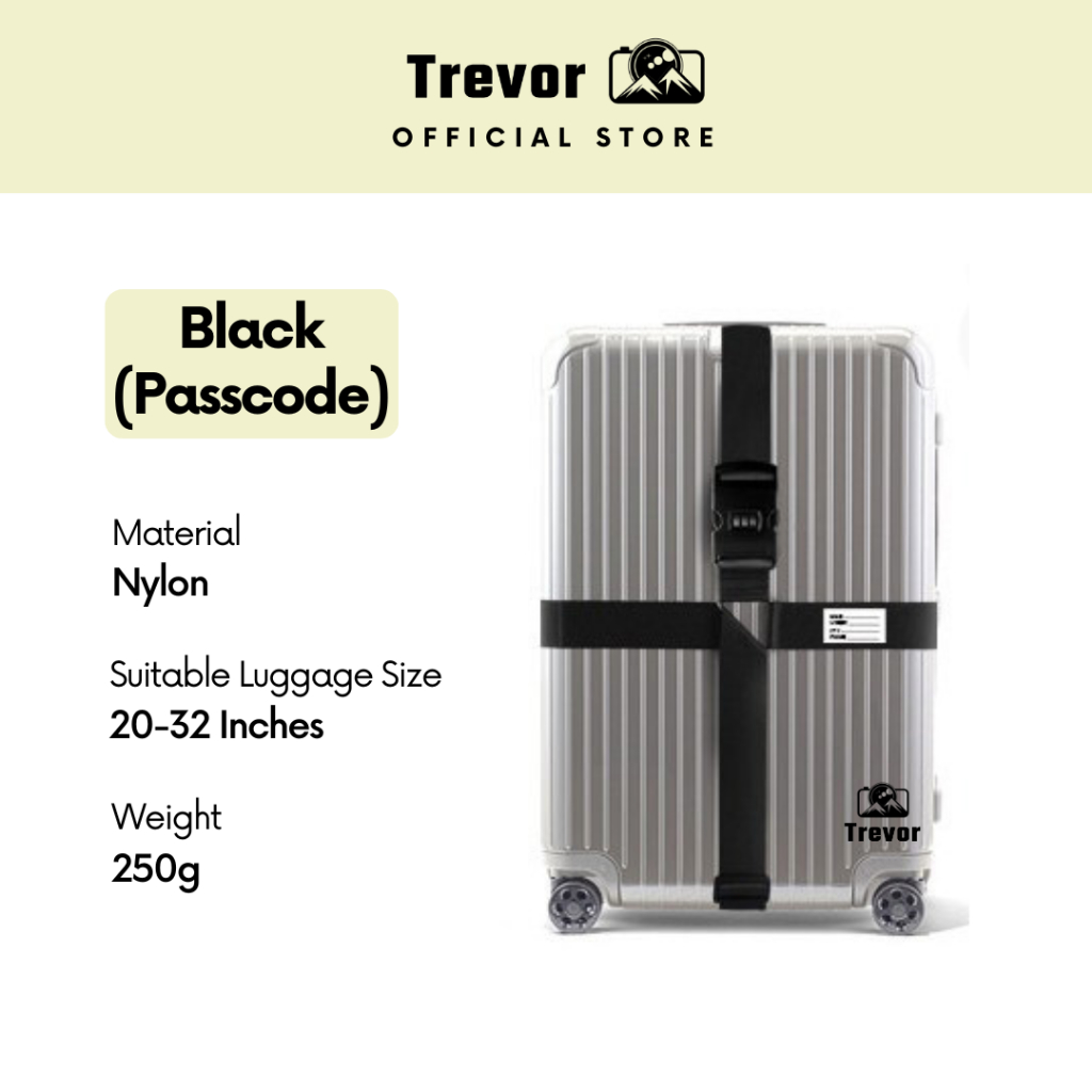 [MERDEKA PROMO] TREVOR Premium Luggage Strap Passcode Lock Bag